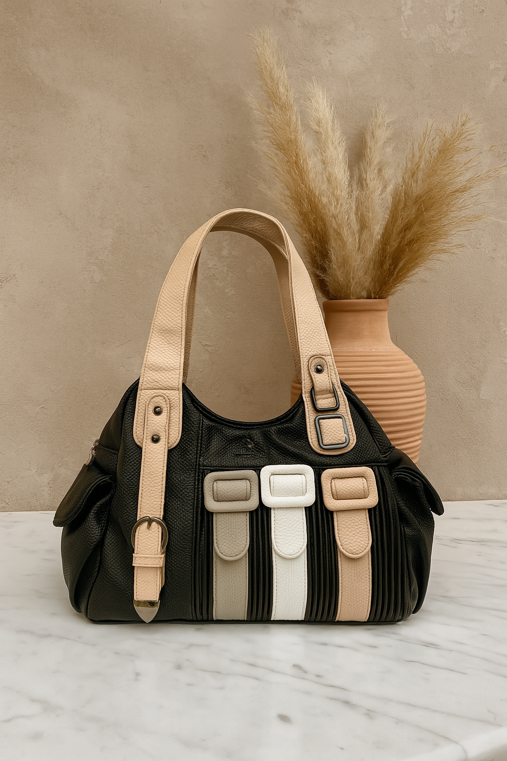 Designer Buckle Strap Handbag for Women