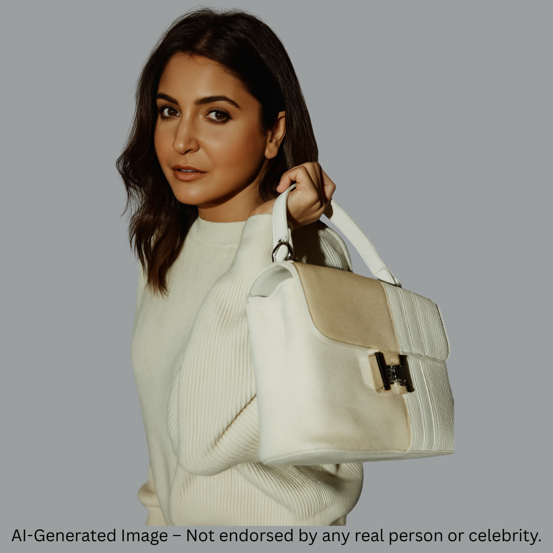 Elegant Black Leather Handbag – Celebrity Style