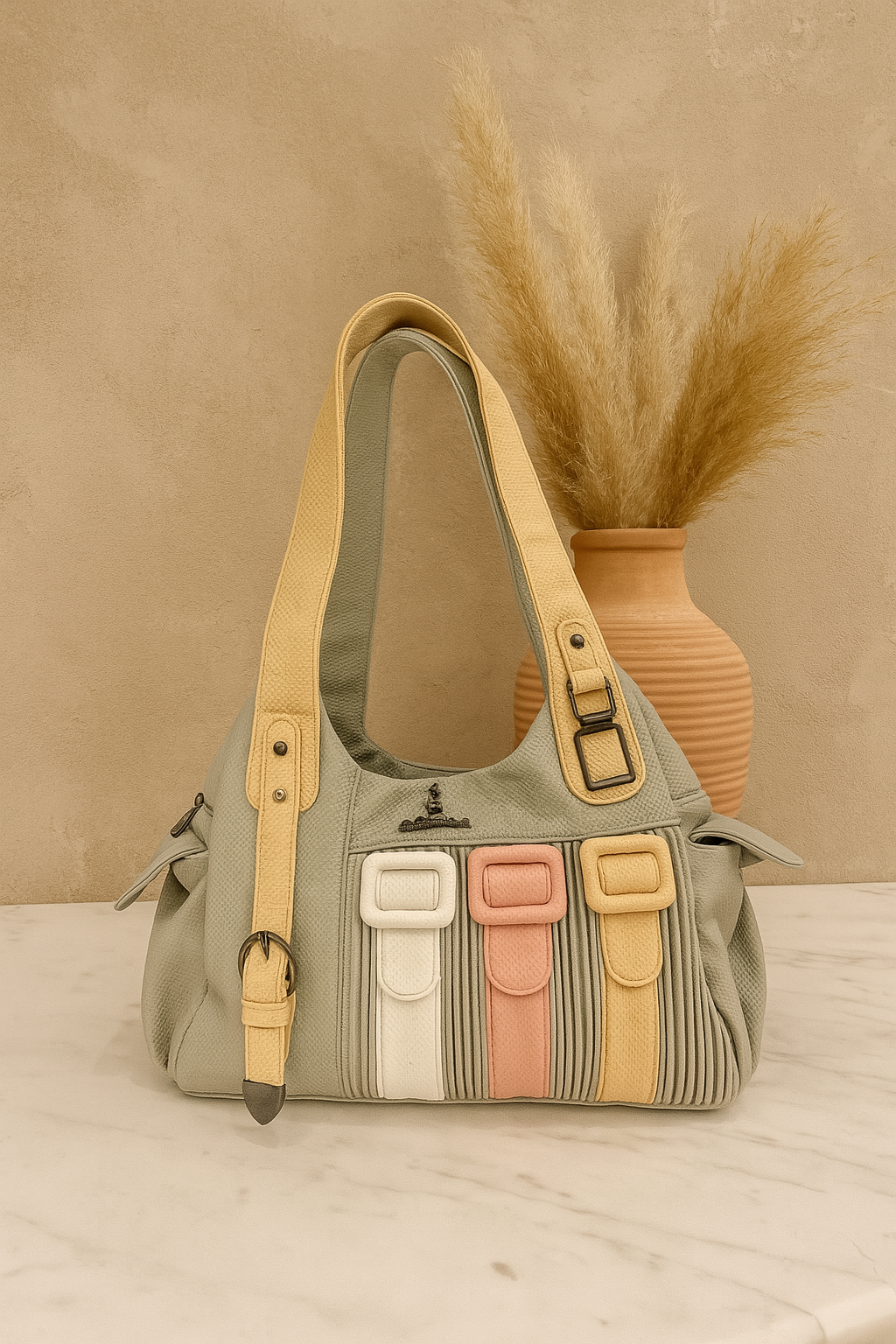 Designer Buckle Strap Handbag for Women