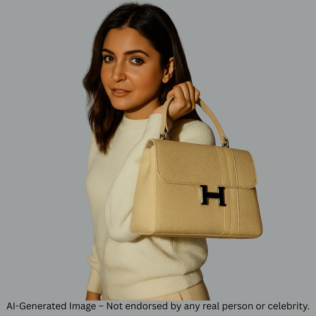 Elegant Black Leather Handbag – Celebrity Style