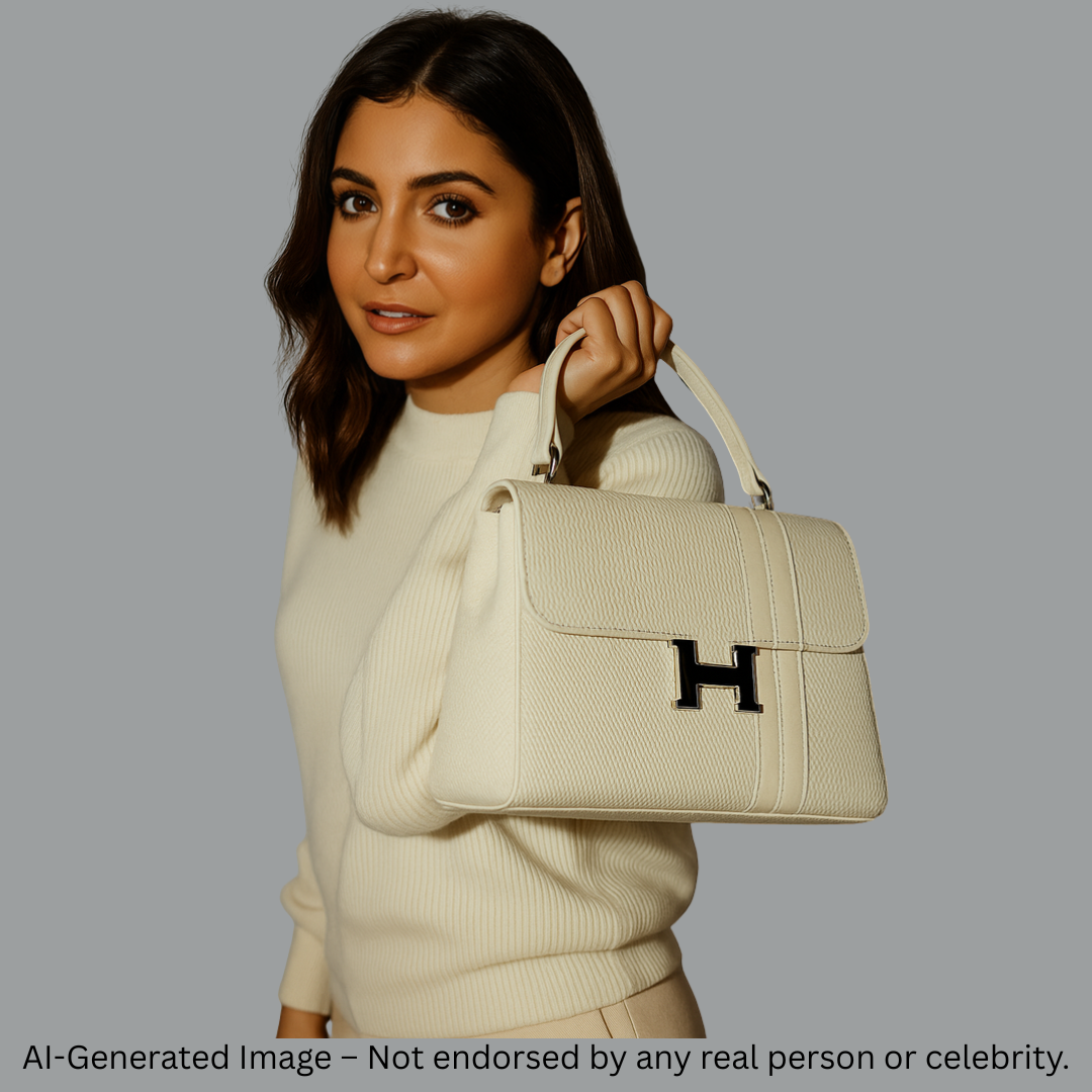 Elegant Black Leather Handbag – Celebrity Style