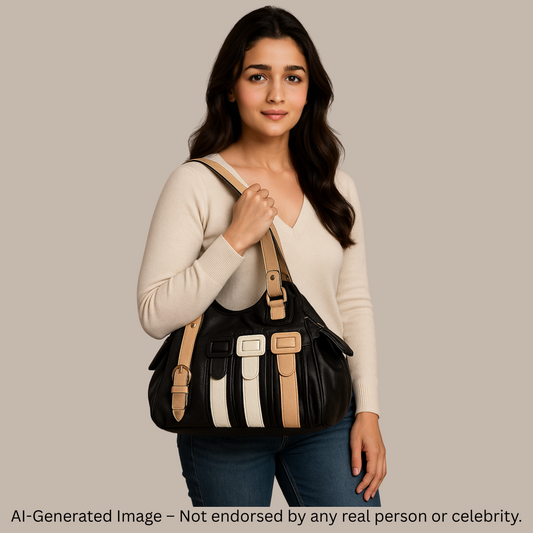 Designer Buckle Strap Handbag for Women