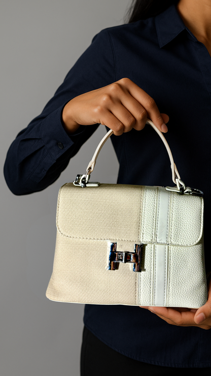 Elegant Black Leather Handbag – Celebrity Style