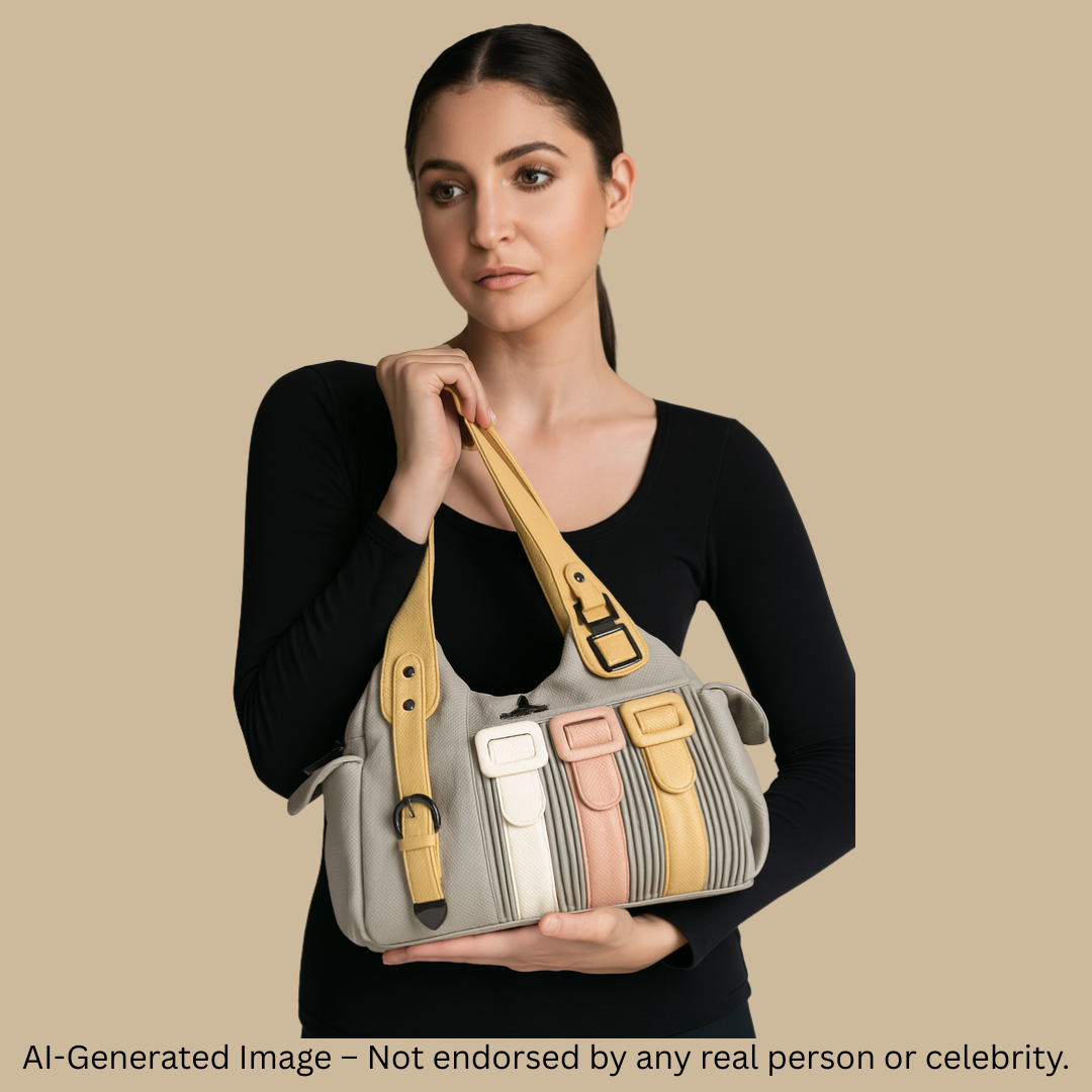 Designer Buckle Strap Handbag for Women